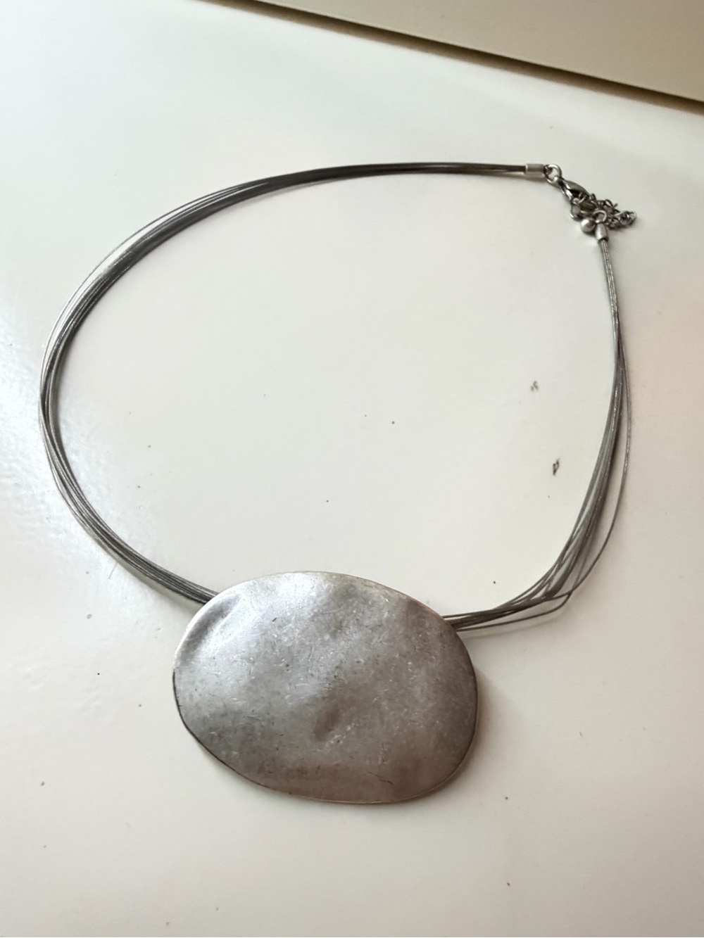 Silver Statement Pendant Necklace - Women Jewelry